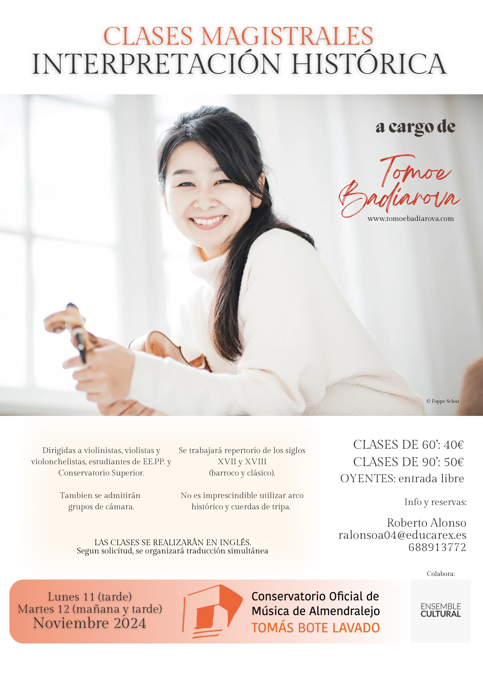 Tomoe Badiarova clases de violín